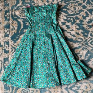 Betsey Johnson turquoise floral corset dress